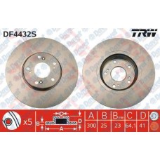 ON FREN DISKI AYNASI HAVALI ACCORD VIII 2.2 CDTI 2.4 03> 08 300X5