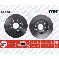 fren diski on havali 236mm chevrolet  aveo kalos spark daewoo kalos barina 2005-