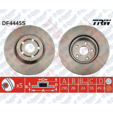 ON FREN DISKI AYNASI AVENSIS 2.4-2.0D-4D 03>COROLLA VERSO 1.8-2.0D-4D 04> 295x26