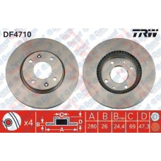ON FREN DISKI AYNASI HAVALI 280mm  ELANTRA 1.6-2.0 00-06 SONATA 2.0 01-04 - MEGA