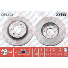 fren diski on 256mm accent blue 1-4cvvt 1-6 crdi 2010- kia rio iii sedan 1-6 cv