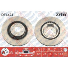 fren diski on 305mm fiat doblo 1-3d mjet 1-6d mjet 2010-