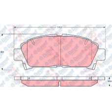 ON FREN BALATASI AVENSIS 1.8 VVT-I-2.0 VVT-I-2.0 D-4D CDT220-2.0 TD 99-03 15 LIK