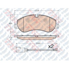 ON FREN BALATASI TOURNEO CUSTOM-TRANSIT CUSTOM V362 2.2TDCI 12/>ARKA TEK TEKER