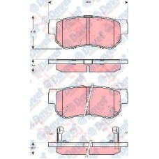 fren balatasi arka fisli wva23543 sonata iii-iv 98- santa fe abs li