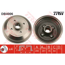 ARKA FREN KAMPANASI CORSA A 83-92 -CORSA B-TIGRA A 93-02 ABS SİZ