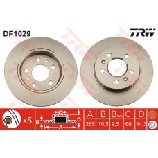 ARKA FREN AYNASI RENAULT LAGUNA 94 SAFRANE 92 2.0. 2.2TD 264.7x10.5x5DELİK