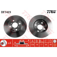 ÖN FREN DİSKİ HAVA KANALLI TOYOTA COROLLA 1.3L 2E EE90. EE100 88-98 1.6L 4A-F AE