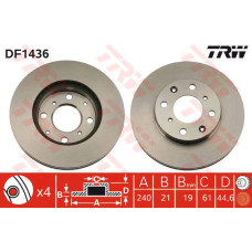 ÖN FREN DİSKİ HAVA KANALLI HONDA CIVIC 1.5L 1.6L D15B D16A SI EG EH kasa 92-95 /