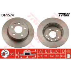 FREN DISKI ARKA MERCEDES W115 C123 S123 W116 W126 W123