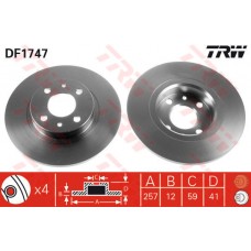 ON FREN DISKI TEMPRA-TIPO-MAREA-BRAVA-BRAVO 96 ALFA ROMEO 145-146 LANCIA DELTA-Y