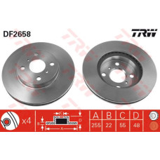 ÖN FREN AYNASI COROLLA 1.4 ie 16V 00-01 1.3 ie 16V 92-97 1.8 ie 16V 92-97 255x22