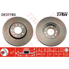 ÖN FREN AYNASI VECTRA B 96 02 SAAB 9-2/9-3 93 03 288x25x7DLxHAVALI 32025723-5693