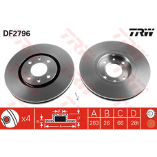 ÖN FREN AYNASI 406 1.9TD-2.0 16V-2.1TD-2.2 HDİ-3.0V6 95/5.04 XANTIA 2.0İ 95/4.03