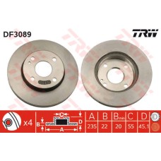 ÖN FREN AYNASI HAVALI MAZDA 323 1.4-1.4i-1.5-1.6-1.6i-1.7D-1.9 16V-1.9i 89-97
