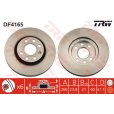 ÖN FREN AYNASI CORSA C - COMBO C 01>11 MERIVA A 03>10 TIGRA 04>09 260x24x4DL HAV