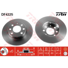 ÖN FREN AYNASI CORSA C 1.0-1.2 16V 01 11 240x11x4DL DOLU