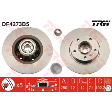 ARKA FREN AYNASI PORYALI RENAULT TRAFIC II 01>06 OPEL VİVARO 01>06 280x12x5DELİK