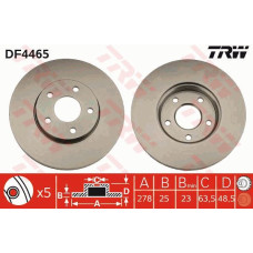 ON FREN AYNASI DISK FOCUS III 11> FOCUS II 04>11 C MAX 03>07 VOLVO C30 06>12 C70