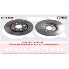 ÖN FREN AYNASI P107 1.0-1.4HDI 06/05>C1 1.0 1.4HDİ 05>TOYOTA AYGO 1.0 1.4HDİ 05>