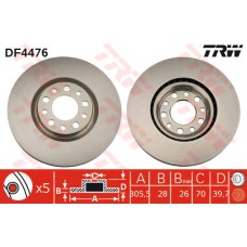 ÖN FREN DISKI JEEP RENEGADE 14 COMPASS 16 ALFA ROMEO 159 05 GIULIETTA 10 FIAT 50