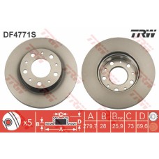ÖN FREN DİSKİ BOXER III JUMPER III DUCATO III 06 15 JANT KUCUK 280x28x5DL HAVALI