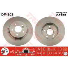 FREN DISKI ARKA MERCEDES W204 S204 C204 C207 A207