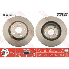 ÖN FREN DİSKİ HAVA KANALLI TOYOTA RAV4 2.0L 1AZ-FE ACA30 06-12 / 2.2L 2AD-FTV 2A