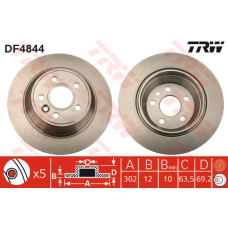 ARKA FREN DISK AYNASI VOLVO V70 III 07 D4 13 S80 II 2.0 3.2 /2.0TDI 08 XC70 06