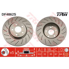 FREN DISKI ON MERCEDES W204 S204 W212 S212 C207 A207