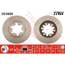 ÖN FREN AYNASI RANGER 4x2-MAZDA B-SERIE 99 255.7x24x6DLxHAVALI
