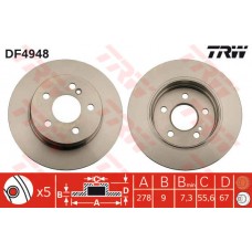 FREN DISKI ARKA MERCEDES C-CLASS W204 S204 C204