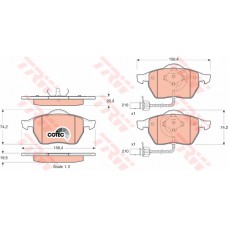 ÖN BALATA FİŞLİ BÜYÜK TİP PASSAT-A4-A6 97-04 GDB1307