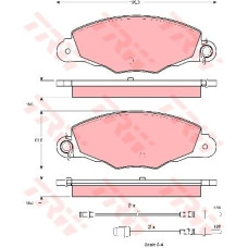 ÖN FREN BALATASI CITROEN XANTİA 2.0-3.0-1.9D-2.0D-2.1D 05-93-04-03 CITROEN XM 3.
