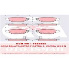 ARKA FREN DİSK BALATA ASTRA G 98>05 ZAFIRA A 98>05 CORSA C-COMBO C 03>09
