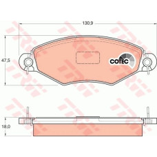 ÖN FREN BALATASI PEUGEOT P206 1.4 1.6 09/98> P306 1.4 1.6 5/93>