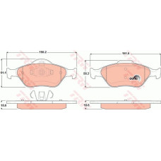 ÖN BALATA FIESTA 1.4TDCİ ABSLİ 00 > FUSION 02 > MAZDA 121 96 > MAZDA 2 03>