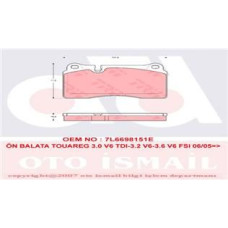 ÖN BALATA TOUAREG 3.0 V6 TDI-3.2 V6-3.6 V6 FSI 06/05 > AUDI TT 09 > RANGEROVER I