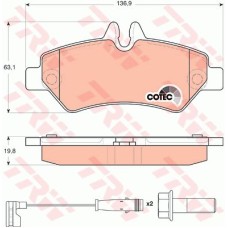 FREN BALATASI ARKA MERCEDES SPRINTER B906 06 . VW CRAFTER 30-35-50 TEK TEKER