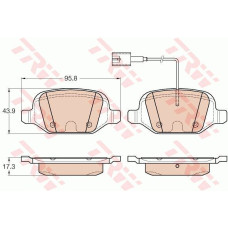 ARKA BALATA LINEA 1.6 DMTJ 09 > Euro5 FİŞLİ 95.8x43.9x17.3