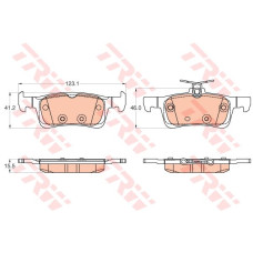 ARKA FREN BALATASI P308 II 1.2 VTİ-1.2 THP-1.6 HDİ-2.0 HDİ 13> FREN DİSKİ ÇAPI 2