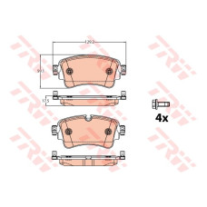 ARKA FREN BALATA AUDI A4-A5-A7-Q5-Q7 2014 129.3x59x17.5