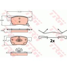 ÖN BALATA ASTRA K 15 22 16 inc 155.2x62.3x19.5