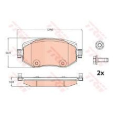 ÖN FREN BALATASI RENAULT MEGANE IV 15 TÜM MOTOR TİPLERİ G:129MM Y:58.4 MM K:18MM