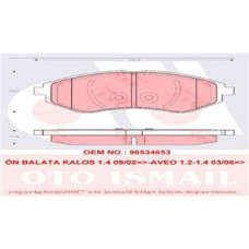 ÖN FREN BALATASI CHEVROLET AVEO 05> KALOS 02>