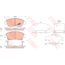 ÖN FREN BALATA BÜYÜK TİP HONDA CIVIC 1.6L B16A2 VTEC 16v 160hp EK 96-98 / 1.4L D
