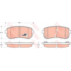 ARKA FREN BALATA HYUNDAI ACCENT ERA 1.4L G4EE 06-10 / İ30 1.4L 1.6L 08- / İX35 1