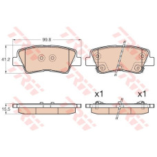 ARKA FREN BALATA HYUNDAI ACCENT BLUE 1.4L 1.6L benzinli 10-> 1.6L CRDi dizel 10-