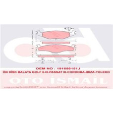 ÖN BALATA GOLF II-III 75/97 PASSAT III 80/88 CORDOBA 93/99 IBIZA 93/99 TOLEDO 91