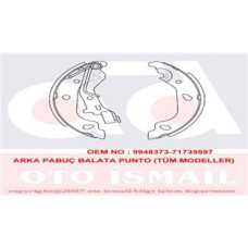 ARKA PABUÇ BALATA PUNTO 1.2 1.3JTD 1.9JTD 99 03 GRANDE PUNTO 1.3D 08 TÜM MODELLE